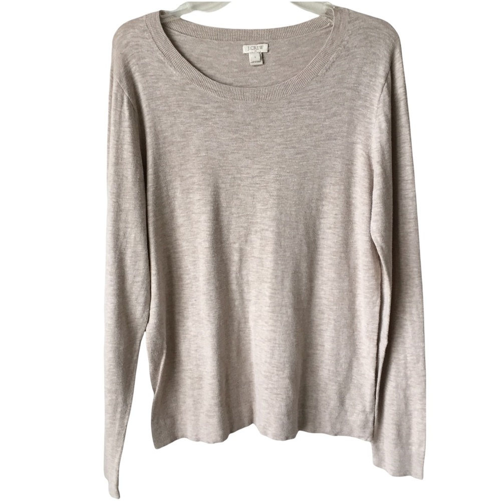 J. Crew Beige Taupe Long Sleeve Shirt Sweater